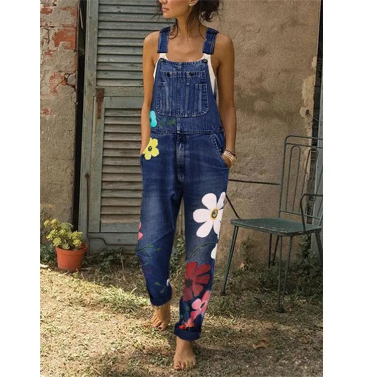 Denim Flower overall