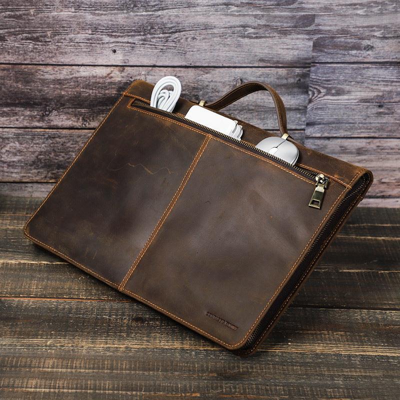 14.2-inch Genuine Leather Protective Case Laptop Handbag | premium quality leather bag - Aspire Shop