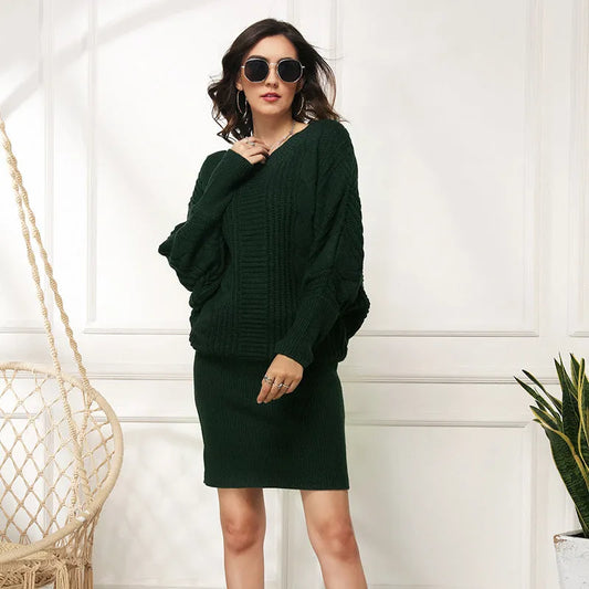 Plus Size Women's Loose Batwing Sleeve Dress