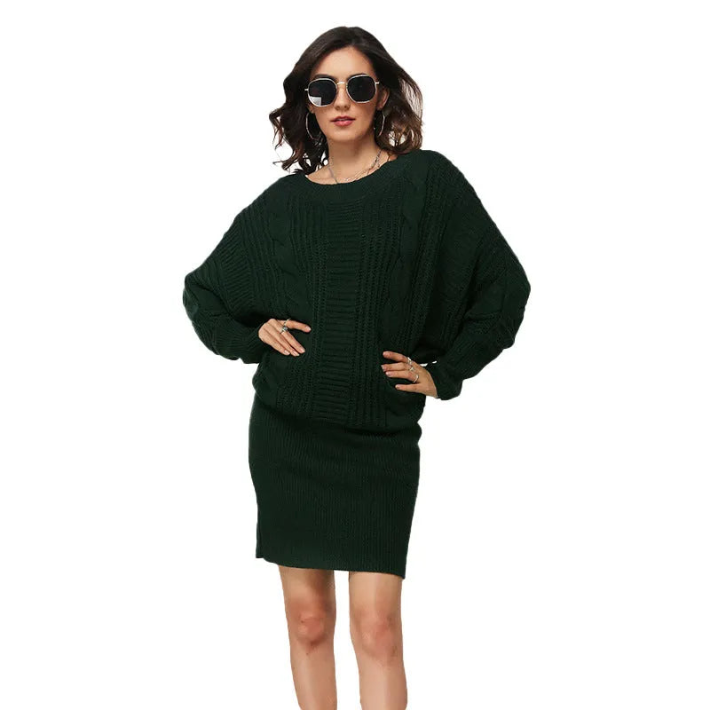 Plus Size Women's Loose Batwing Sleeve Dress