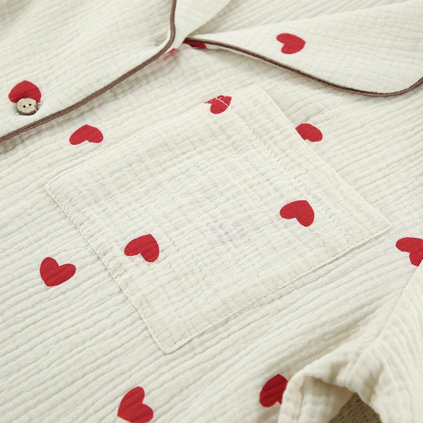 2 pcs Heart Cotton Pajamas | High quality Easy and comfortable - Aspire Shop