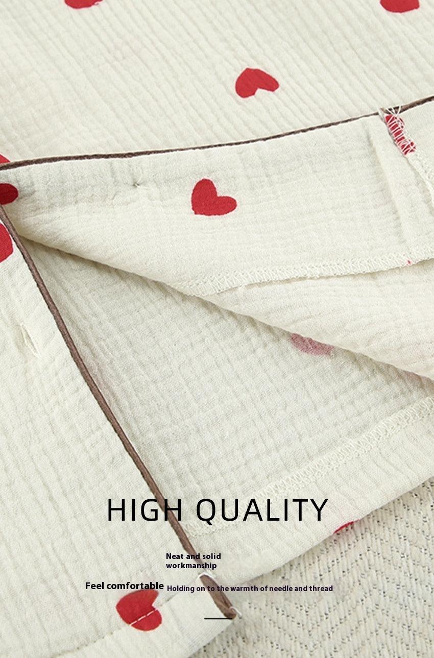 2 pcs Heart Cotton Pajamas | High quality Easy and comfortable - Aspire Shop