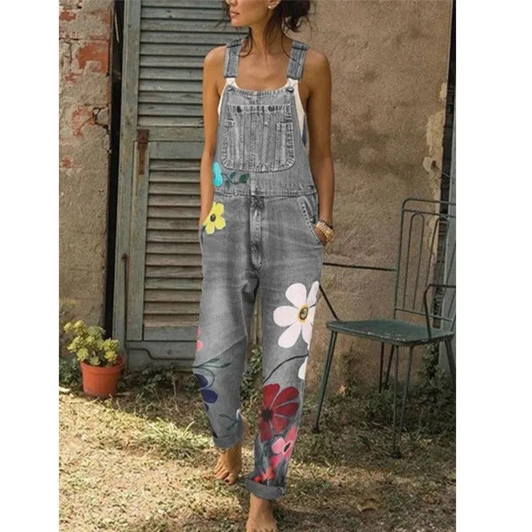 Denim Flower overall