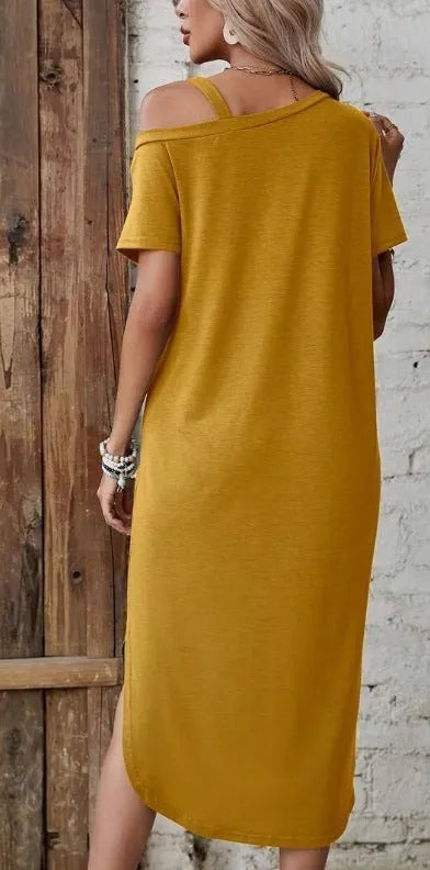 Collar Split Dress