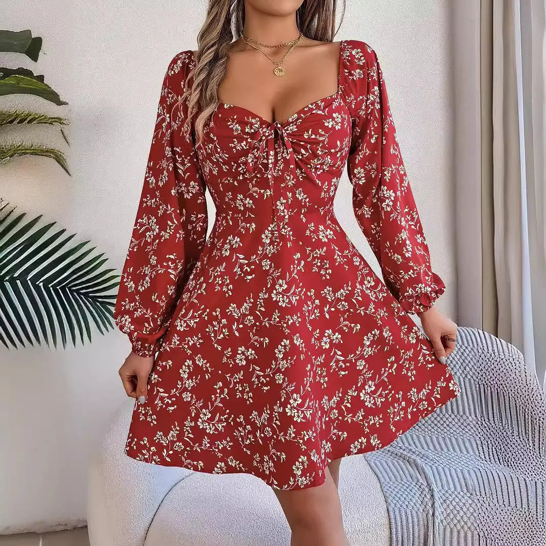 Floral Lantern Sleeve Dress | Comfortable, high quality