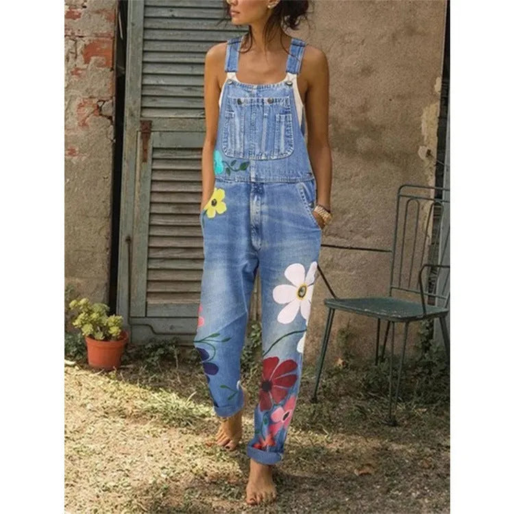 Denim Flower overall