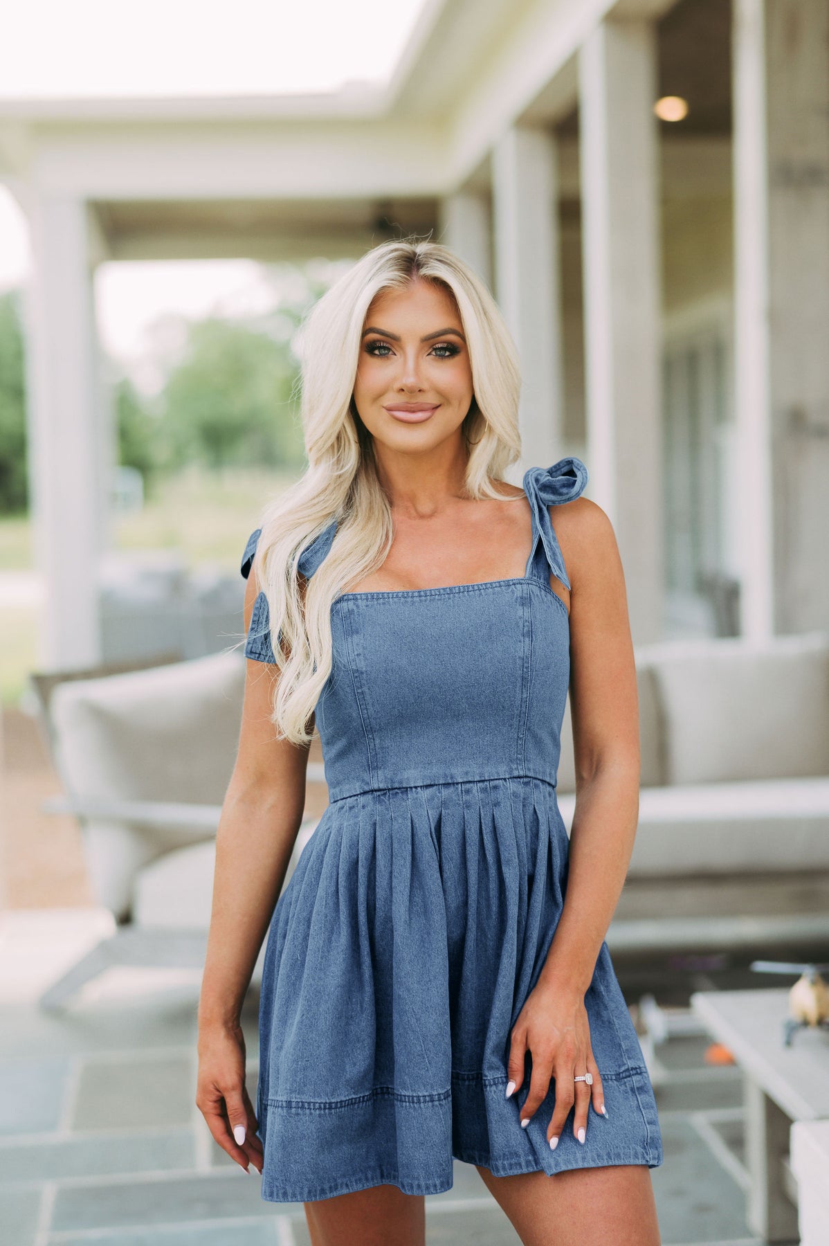 Suspenders Denim Dress | Exclusive Cotton dress