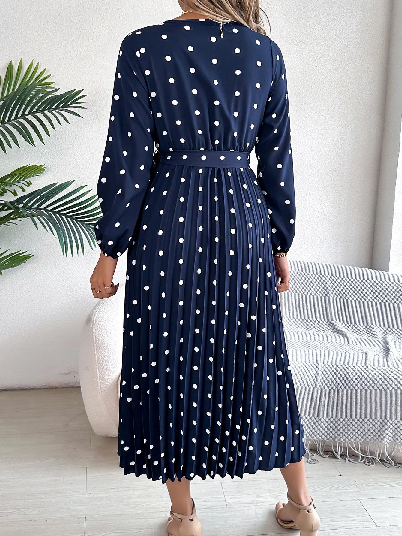 Elegant Polka Dot Dress