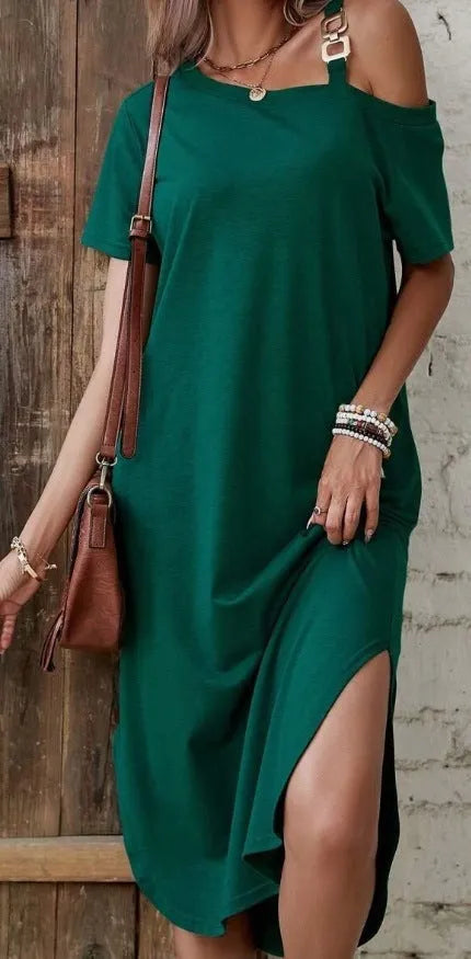 Collar Split Dress