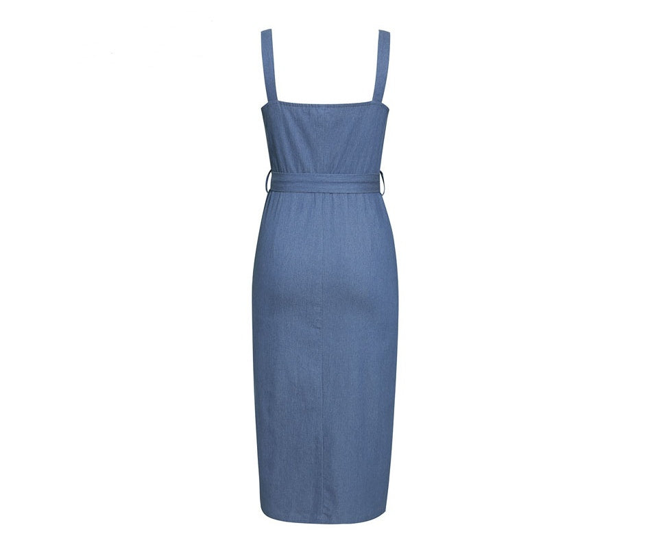 Long Denim suspender dress | 5 star rated, comfortable, high quality