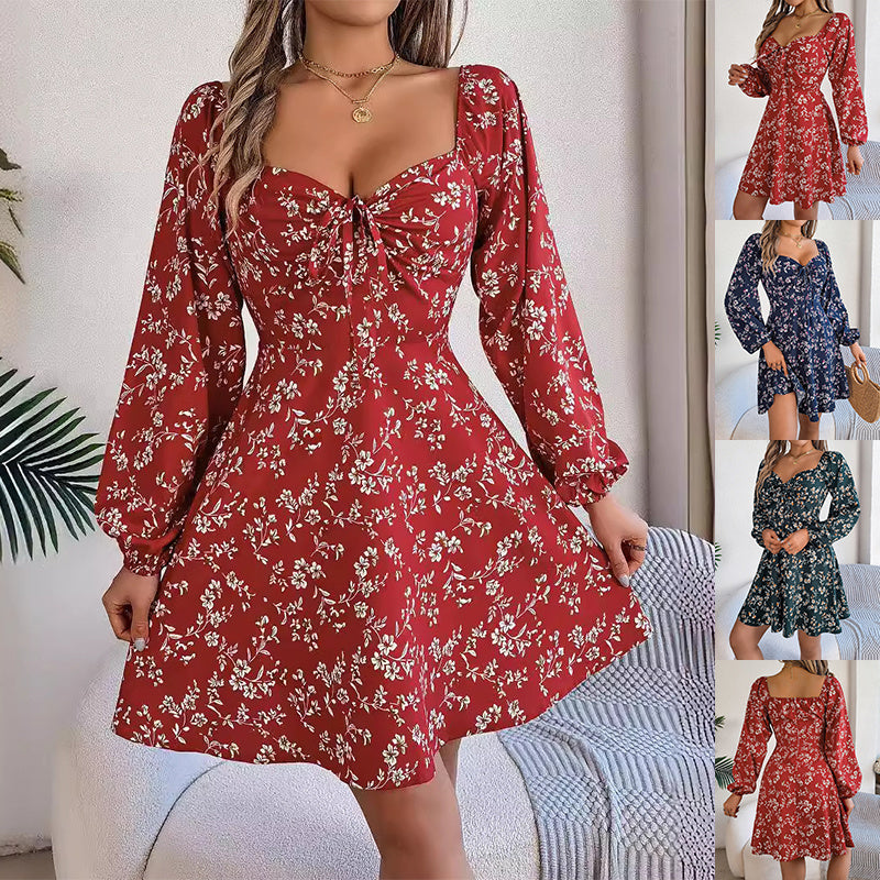 Floral Lantern Sleeve Dress | Comfortable, high quality