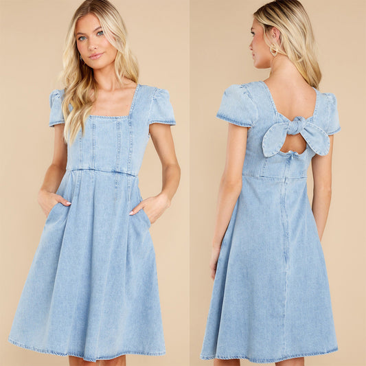 Washed Denim Dress | Exclusive Cotton dress