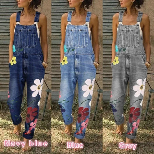 Denim Flower overall