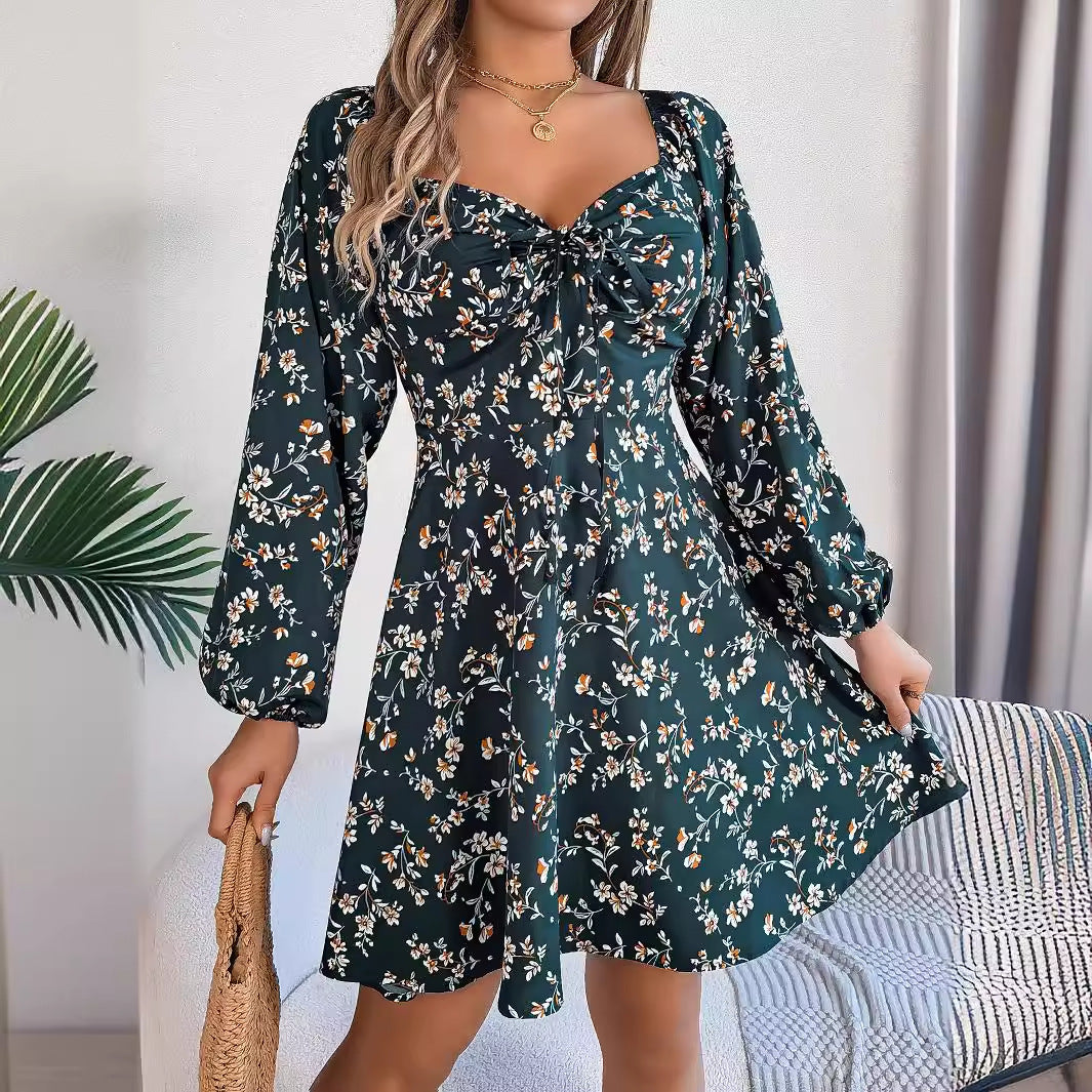 Floral Lantern Sleeve Dress | Comfortable, high quality