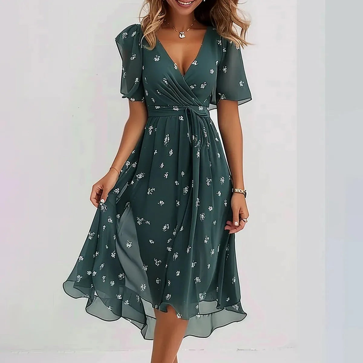 Elegant Summer Chiffon Dress