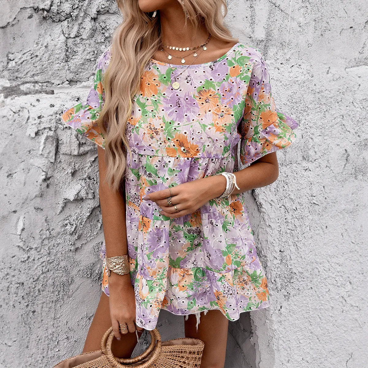 Elegant Short Sleeve Dress