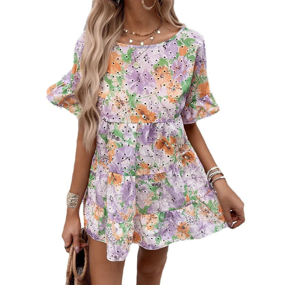 Elegant Short Sleeve Dress