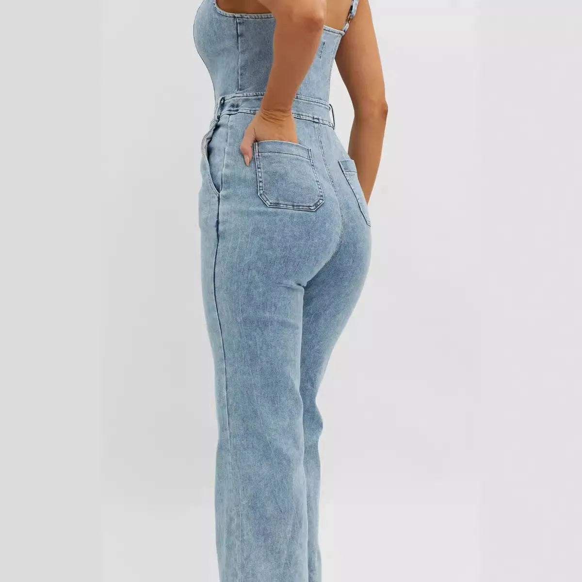 DenimAmiga Jeans | Adjustable Shoulder Strap Slim Jeans