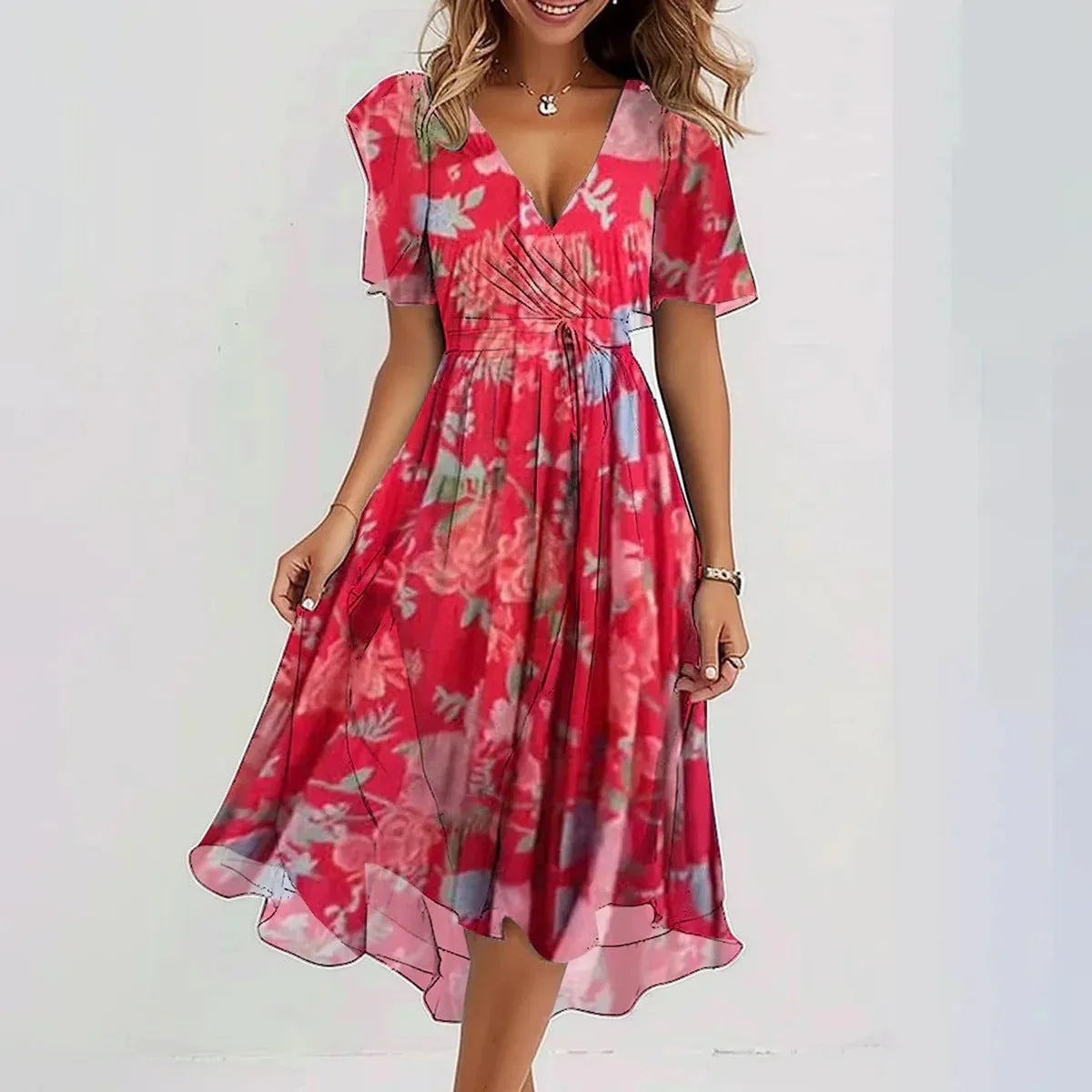 Elegant Summer Chiffon Dress