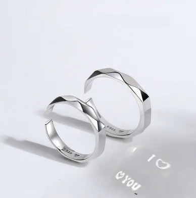 S925 Sterling Silver Rings By Light Reflect Show Surprise Love Pattern Surface Hidden New Jewelry Romantic Party Gift Wedding Engagement