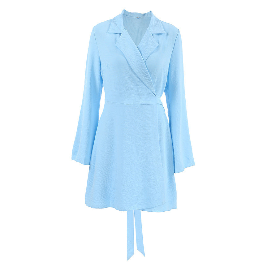 Saint Tropez dress - French Blue Stomach Blanket Lace-up Dress | Exclusive & comfortable