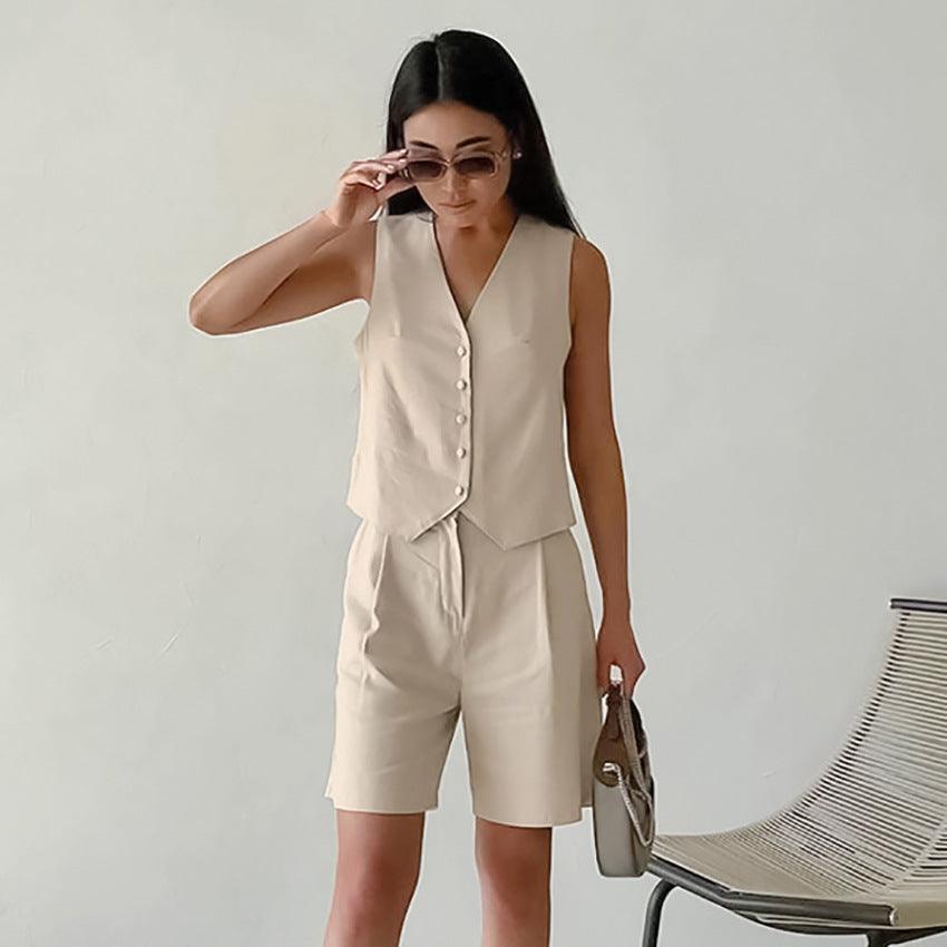 Cotton And Linen Vest | 2pcs - Aspire Shop