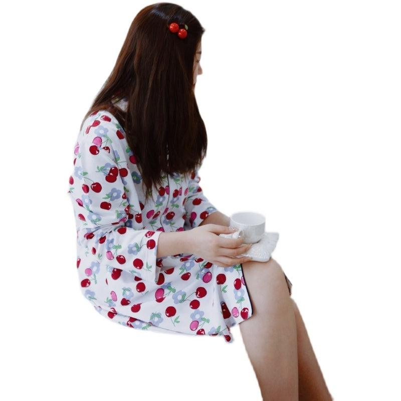 Cute Cherry Pattern Pajama Set | Pure Cotton Material - Aspire Shop