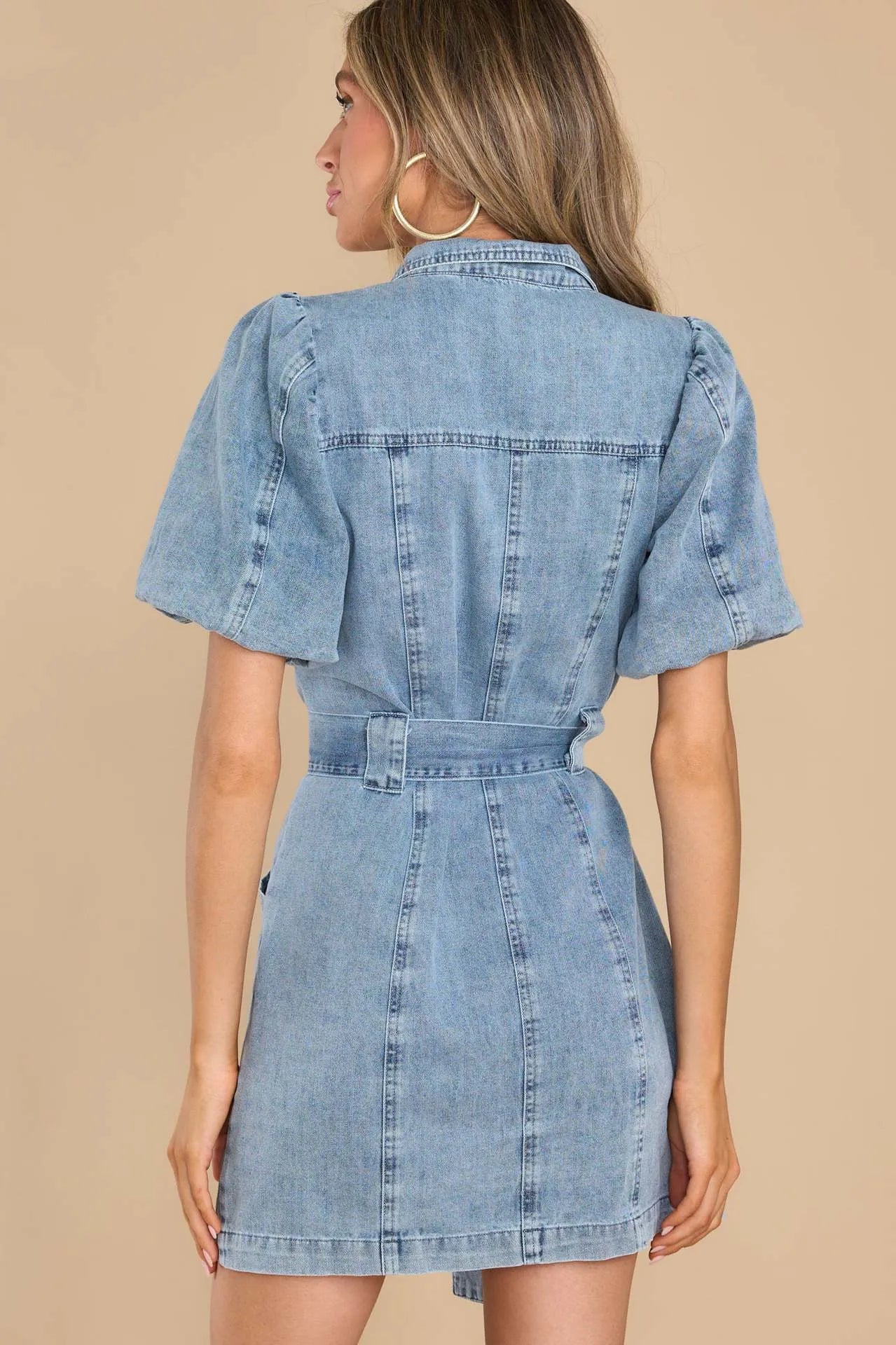 Denim Short Sleeve Dress