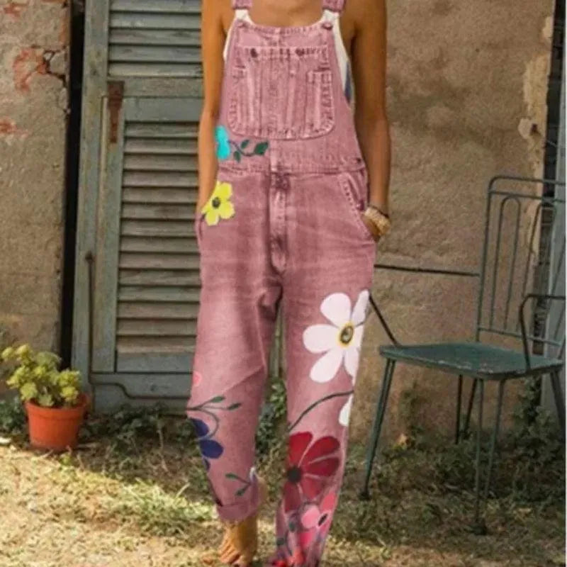 Denim Flower overall