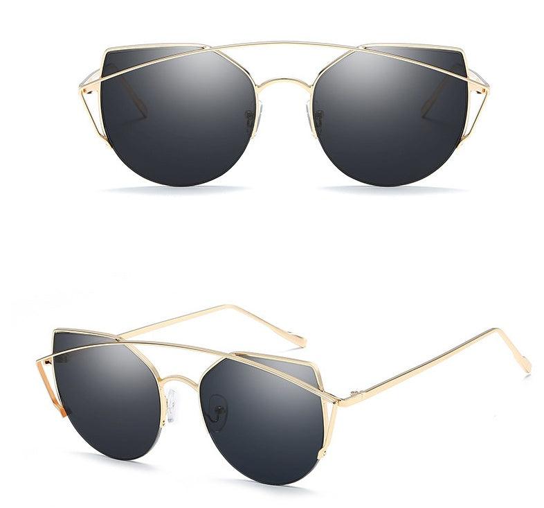 Female Vintage Gold Sunglasses - Aspire Shop