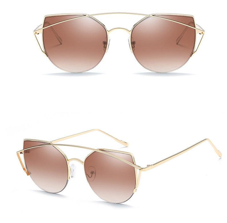 Female Vintage Gold Sunglasses - Aspire Shop