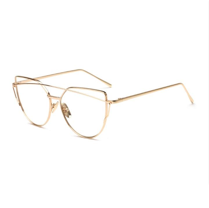 Female Vintage Gold Sunglasses - Aspire Shop