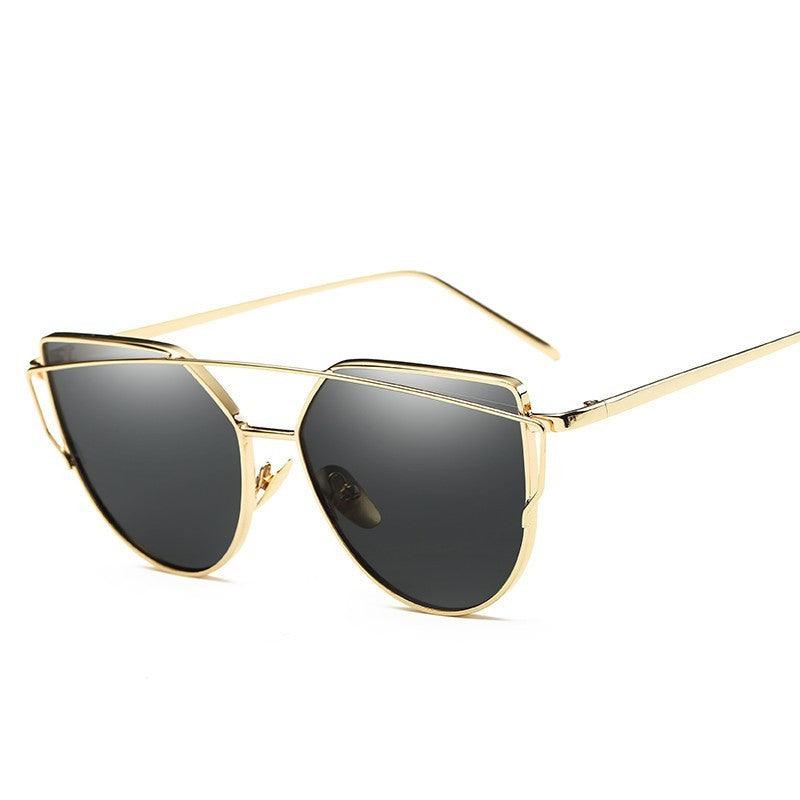 Female Vintage Gold Sunglasses - Aspire Shop