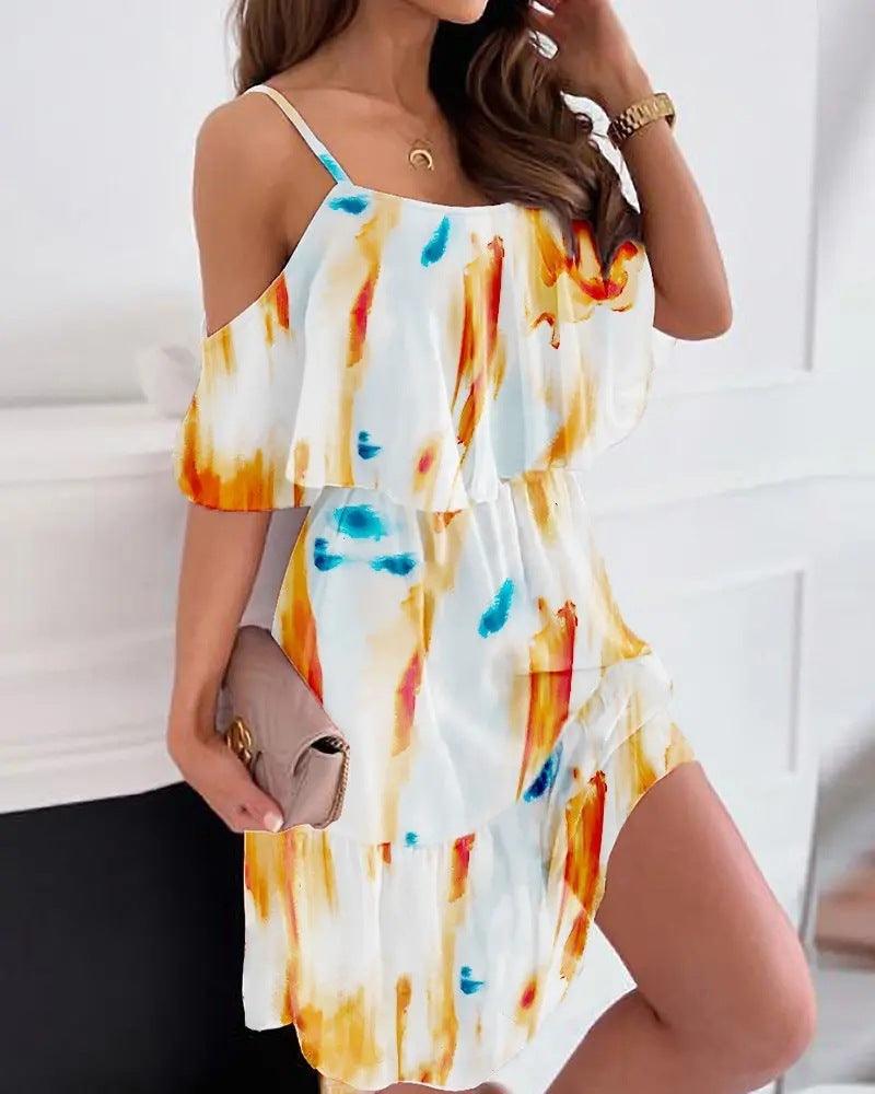 Flower Printed Dress Summer dress - Aspire Shop