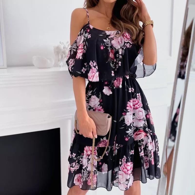 Flower Printed Dress Summer dress - Aspire Shop