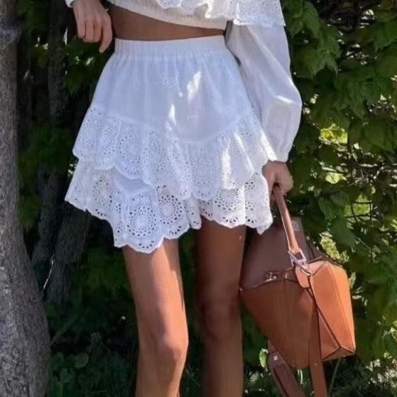 French White Lace Skirt™ dress 😍 | Comfortable + high quality ⭐⭐⭐⭐⭐ - Aspire Shop