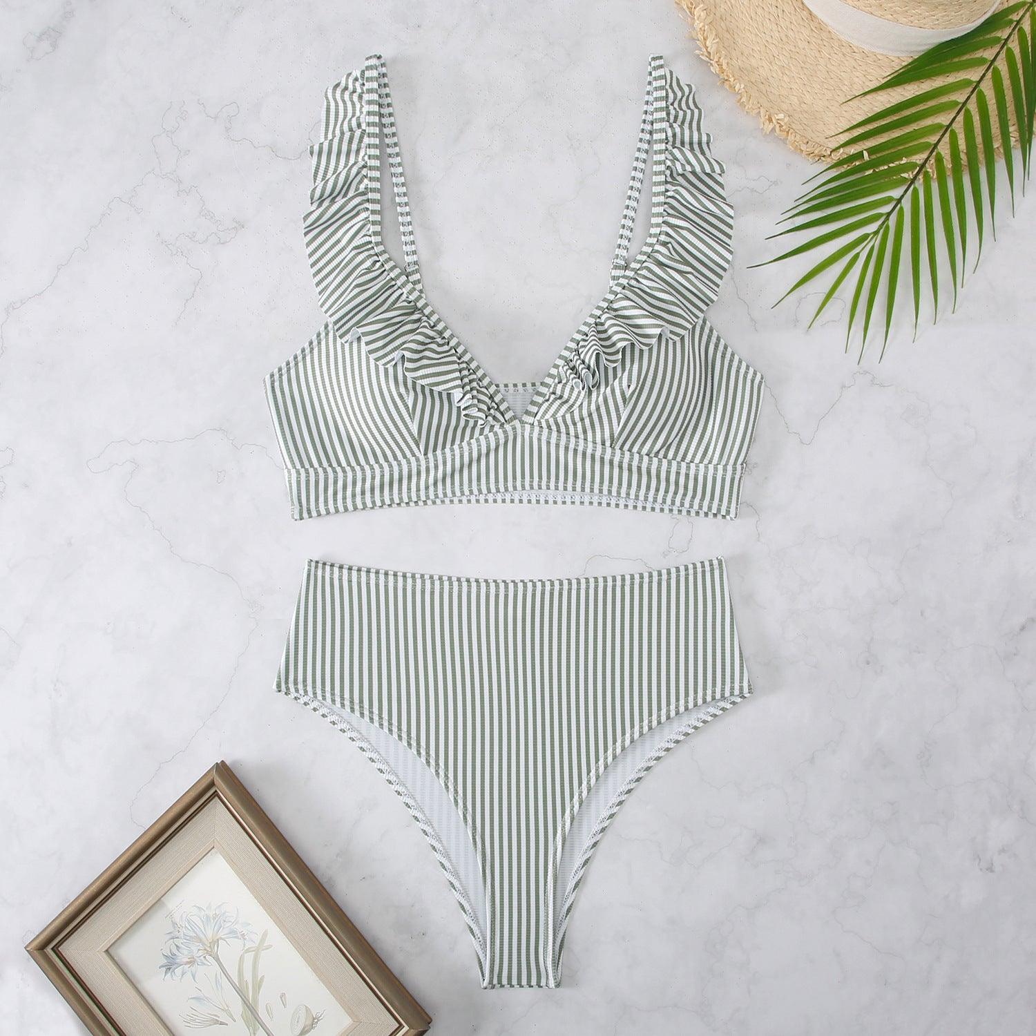 Fresh And Retro Striped Split Bikini™ | 😍 Exclusive, Soft and Comfortable ⭐⭐⭐⭐⭐ - Aspire Shop