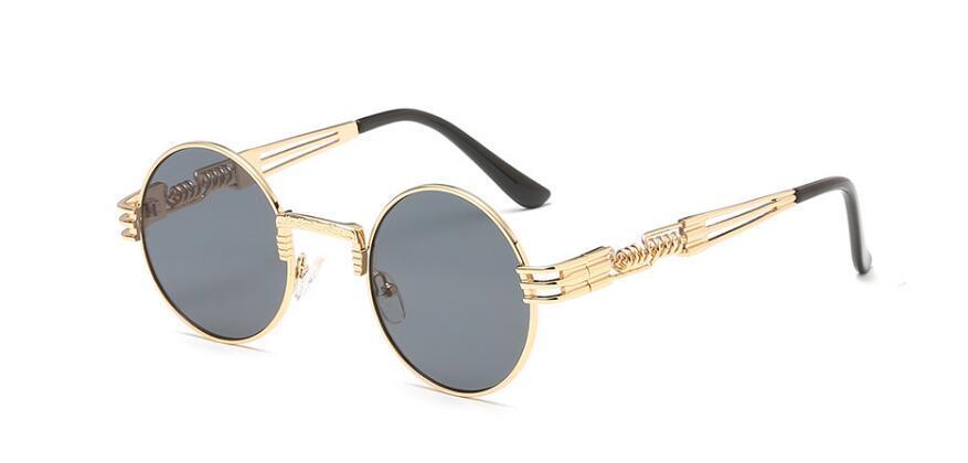 Gold Metal Fashion John Lennon Round Sunglasses - Aspire Shop