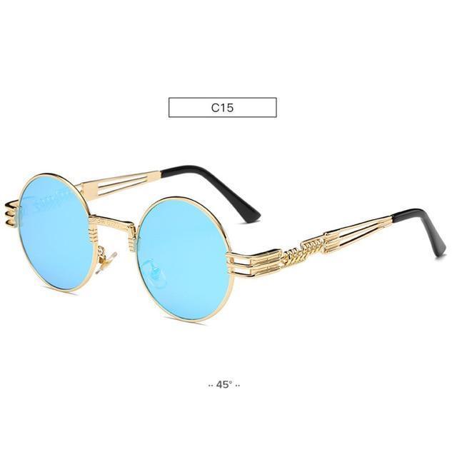 Gold Metal Fashion John Lennon Round Sunglasses - Aspire Shop