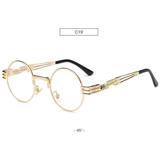 Gold Metal Fashion John Lennon Round Sunglasses - Aspire Shop