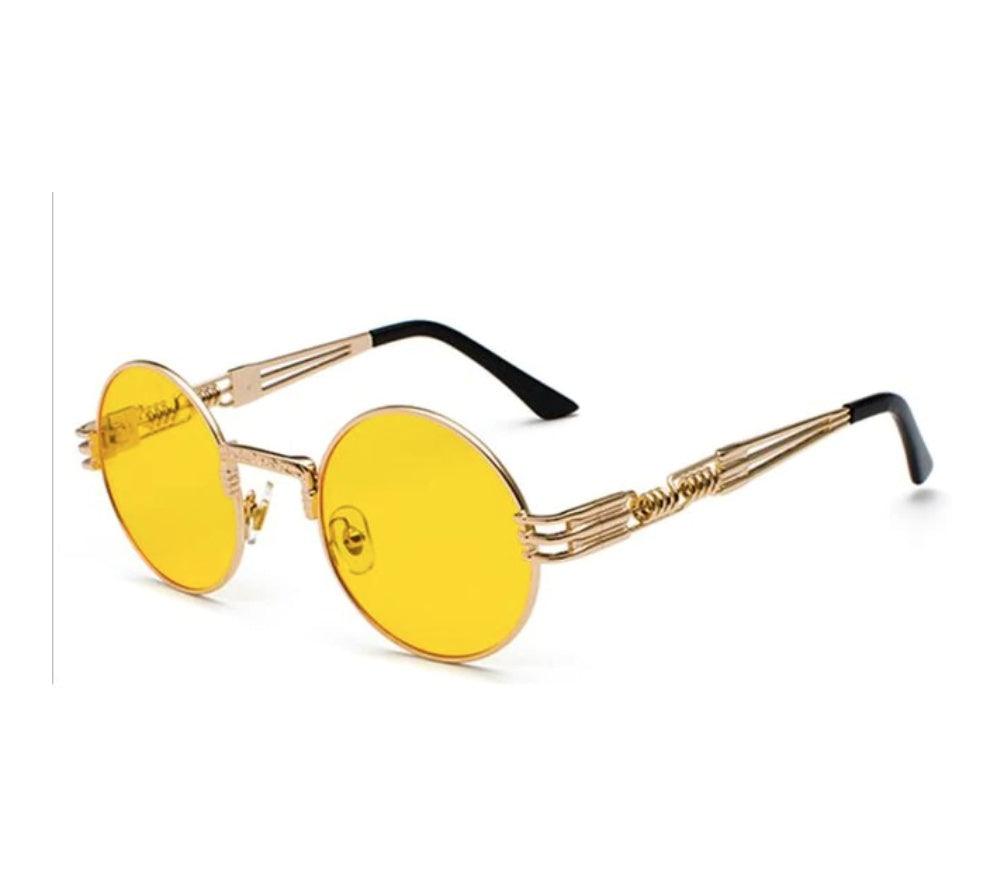 Gold Metal Fashion John Lennon Round Sunglasses - Aspire Shop