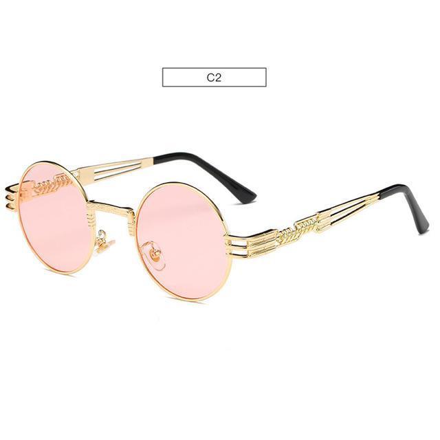 Gold Metal Fashion John Lennon Round Sunglasses - Aspire Shop