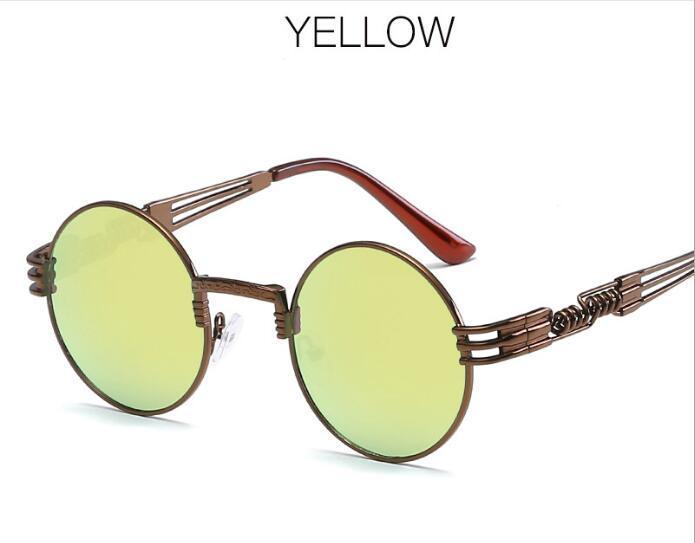 Gold Metal Fashion John Lennon Round Sunglasses - Aspire Shop