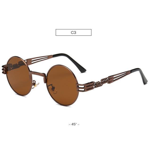 Gold Metal Fashion John Lennon Round Sunglasses - Aspire Shop