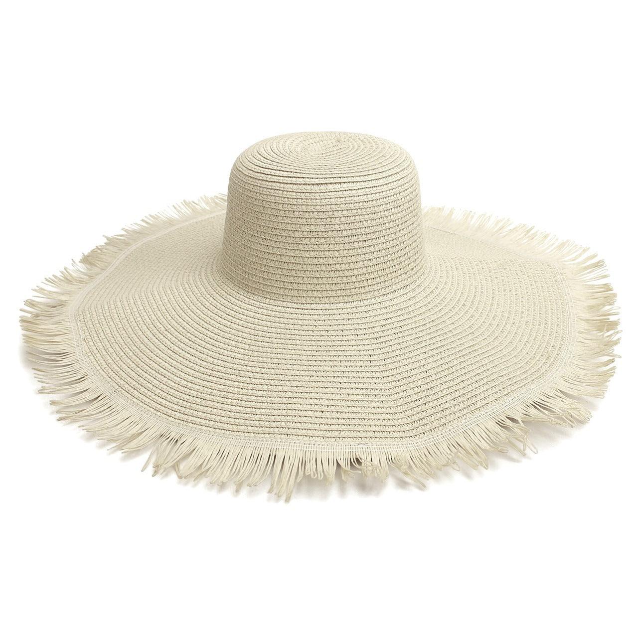 Grand chapeau de plage à bord tressé - Aspire Shop