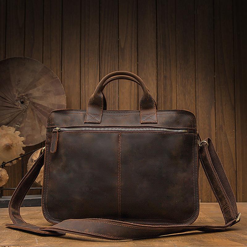 Handmade Leather Men's Business Briefcase | High quality - Aspire Shop