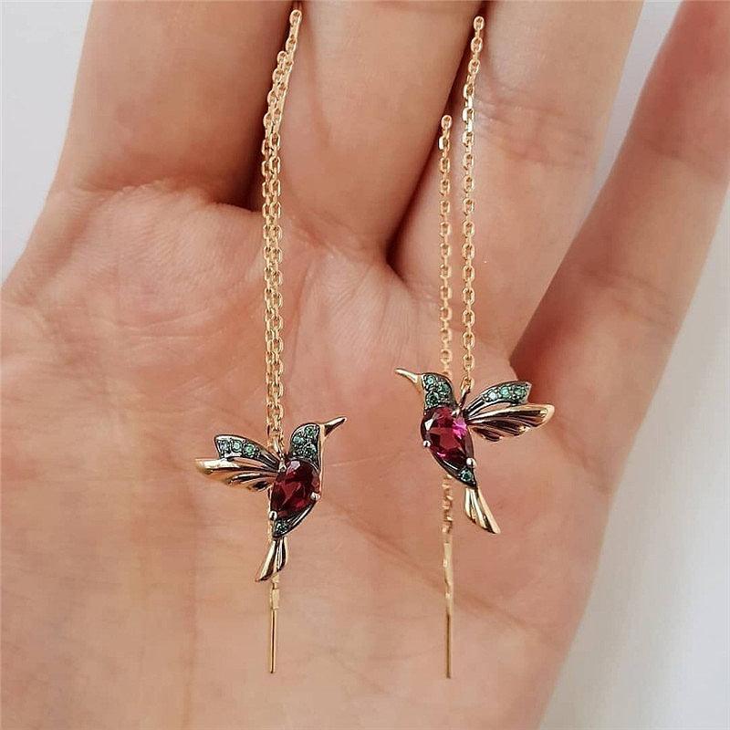 Jewelry Little Bird | Elegant Crystal Pendant Earring Jewelry - Aspire Shop