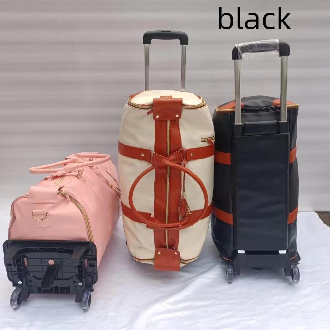 Large Capacity Trolley Travel Bag, Portable Folding Fitness Bag - Aspire Shop