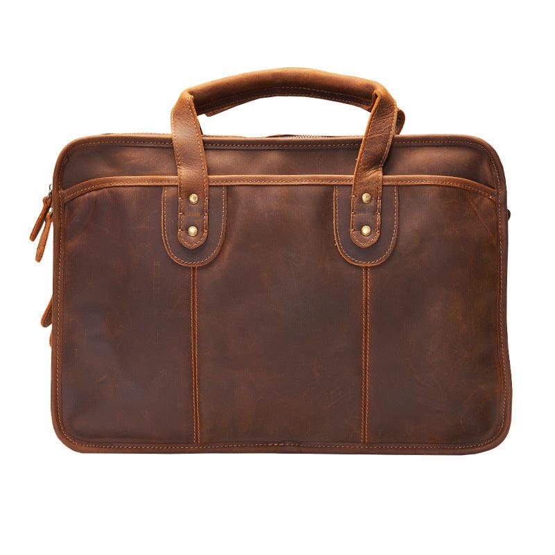 Large Retro Leather Briefcase For Men - Aspire Shop