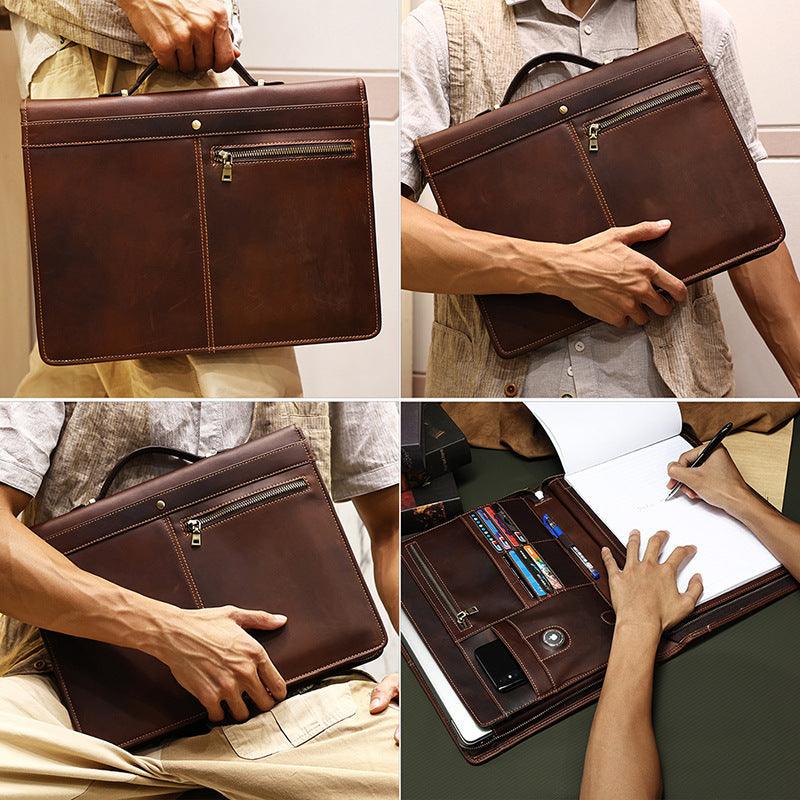 Leather 13.3 Inch Laptop Bag | Vintage style Briefcase | High quality leather - Aspire Shop